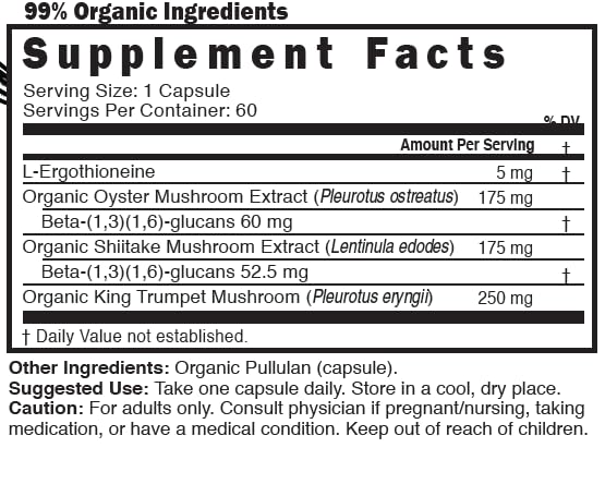 Nutri L Ergothioneine Supplements With Mushroom Complex