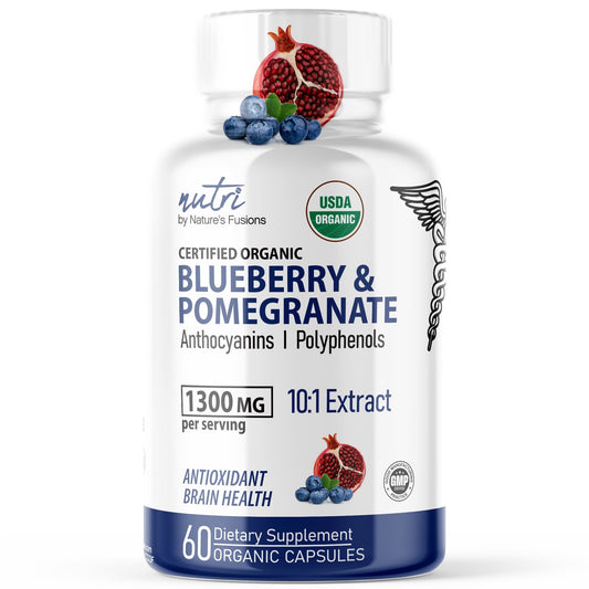 Nutri Blueberry & Pomegranate 10:1 Extracts 1300mg – ORGANIC