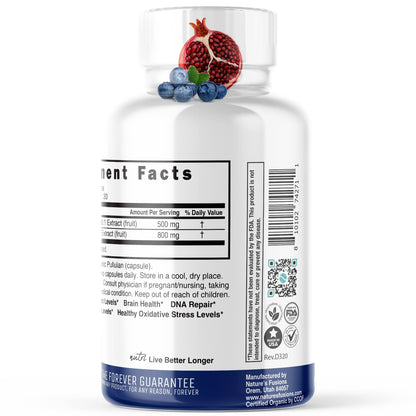 Nutri Blueberry & Pomegranate 10:1 Extracts 1300mg – ORGANIC