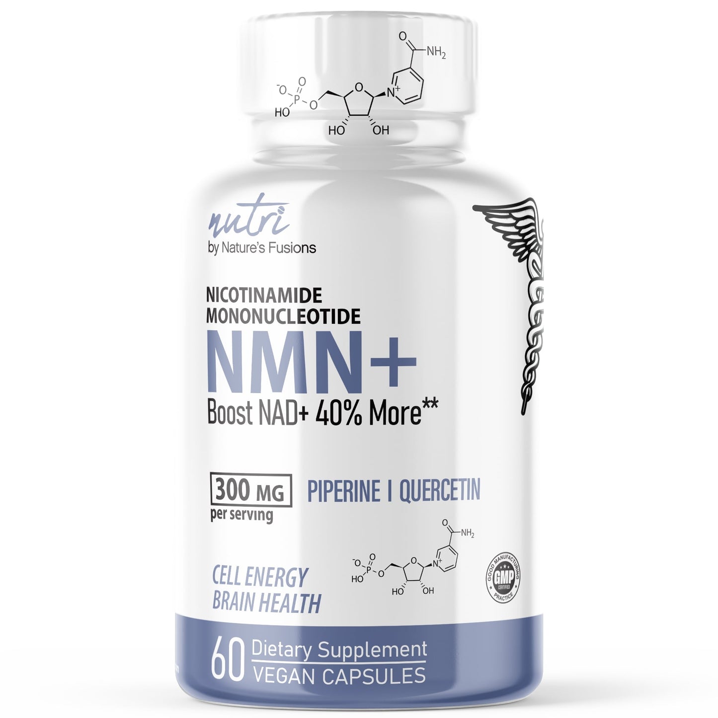 Nutri NMN: Nicotinamide Mononucleotide With Quercefit & Black Pepper 60ct