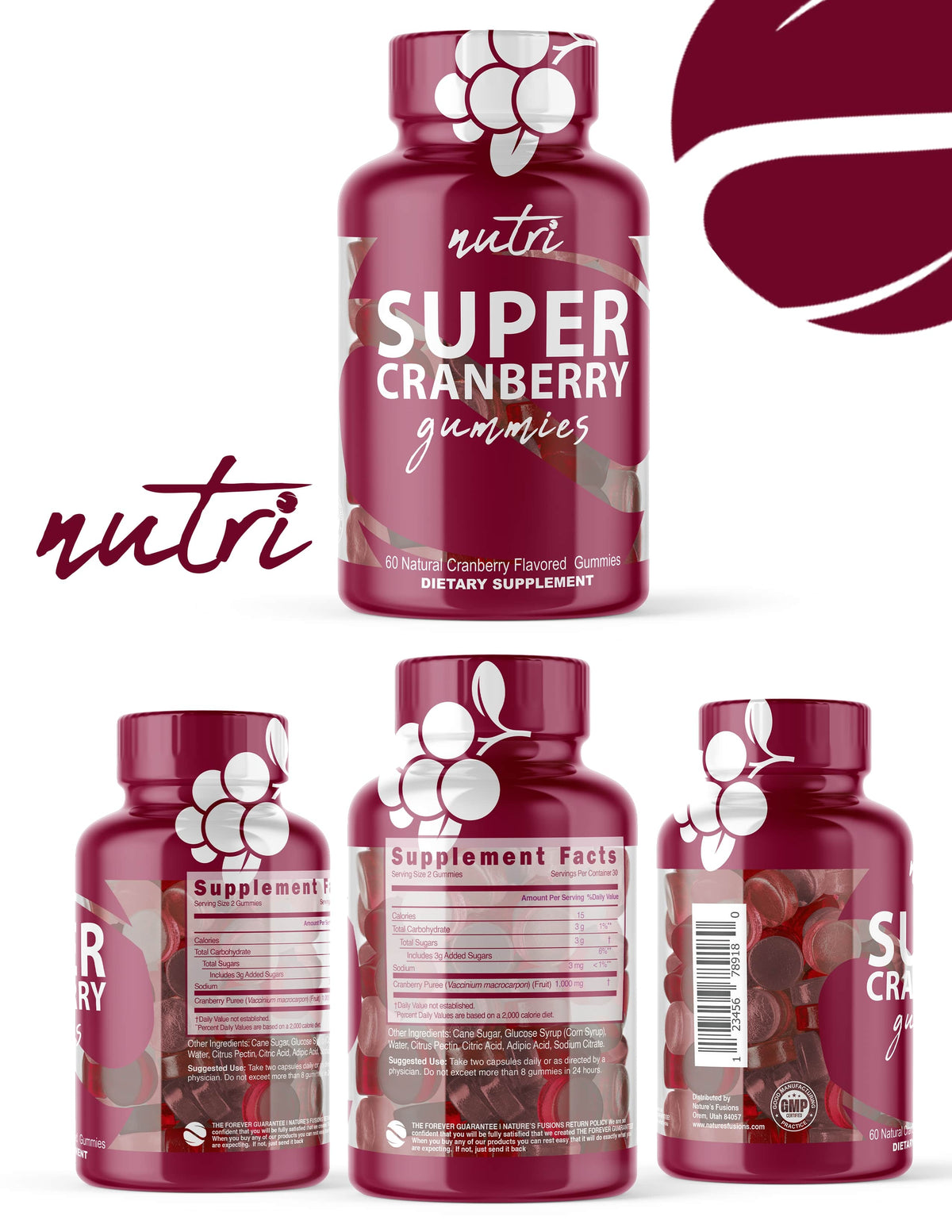 Nutri Super Cranberry Gummies 1,000mg