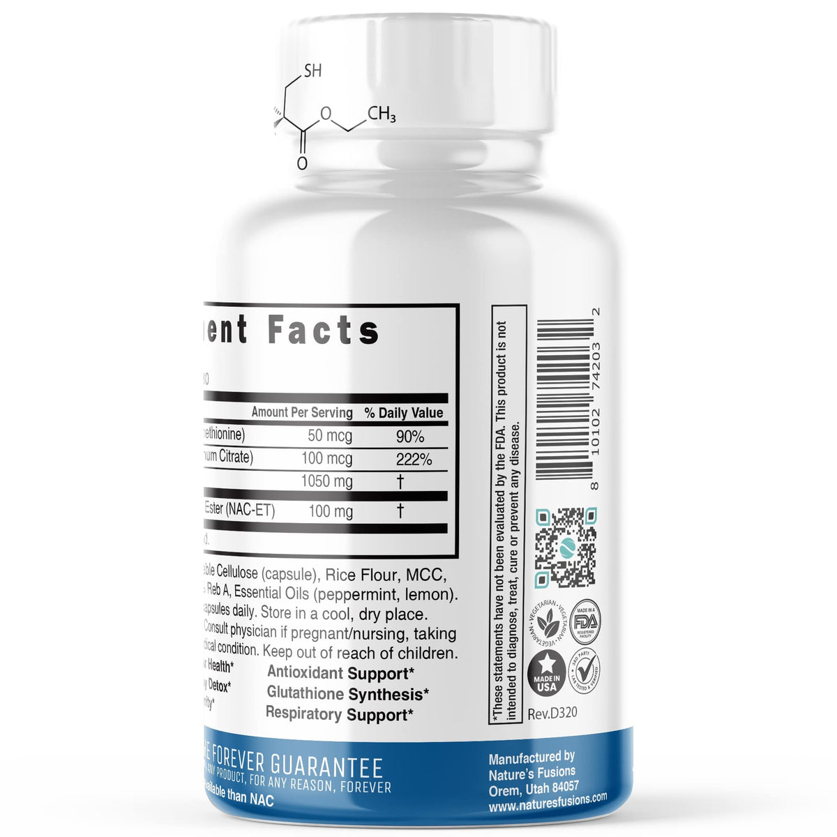 Nutri Neuro NAC: NACET N-Acetyl L-Cysteine Ethyl Ester With Glycine, Molybdenum & Selenium