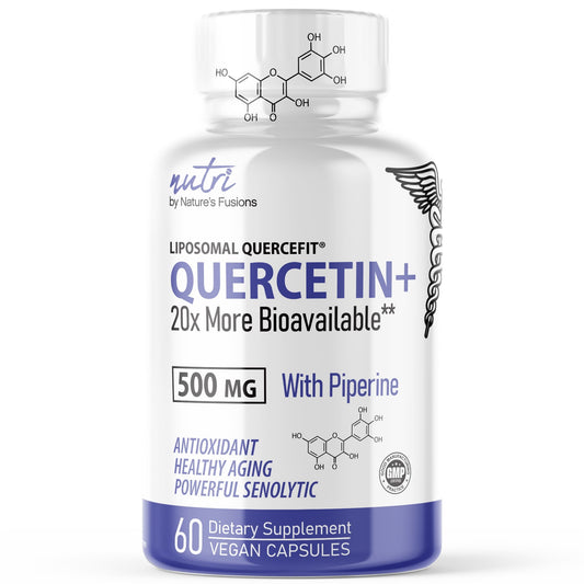 Nutri Liposomal Quercetin Phytosome With Piperine – 20x More Bioavailable Than Quercetin Alone – 60 Count