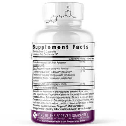 Nutri Resverperine (Trans-Resveratrol With Piperine & Fisetin) 1000mg