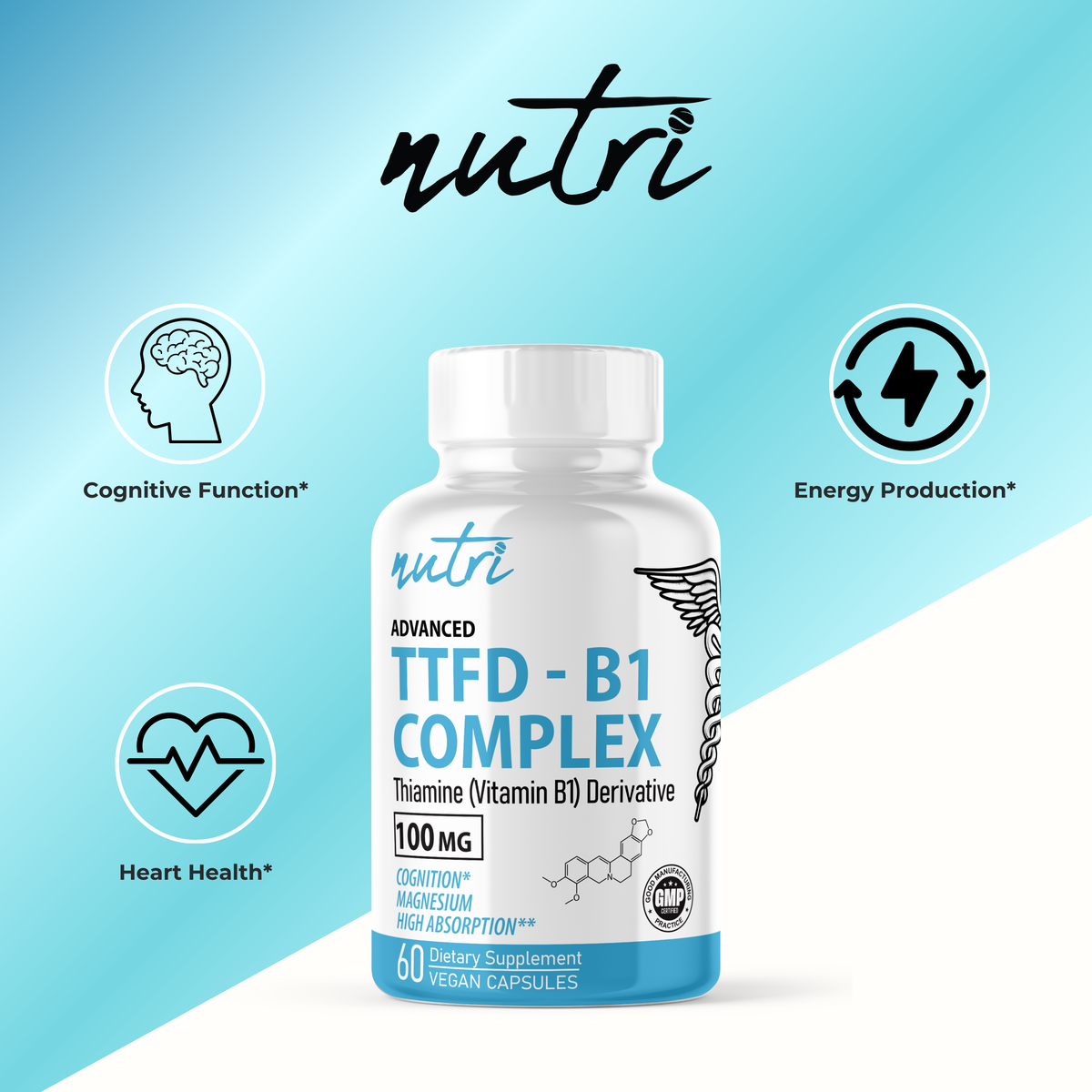 Nutri TTFD-B1 Thiamine Complex - 60 Count - 100mg