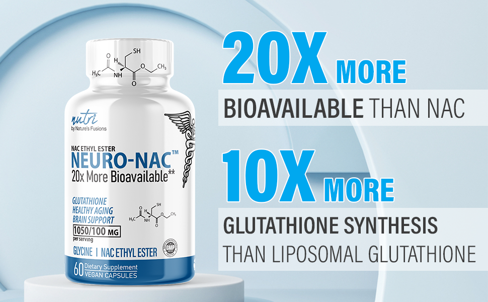 Nutri Neuro NAC: NACET N-Acetyl L-Cysteine Ethyl Ester With Glycine, Molybdenum & Selenium, 60 Count